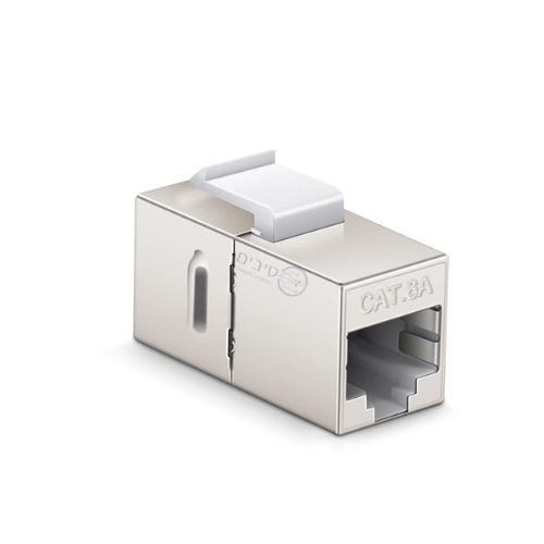 Cat5e Ethernet wall jack module with RJ-45 port