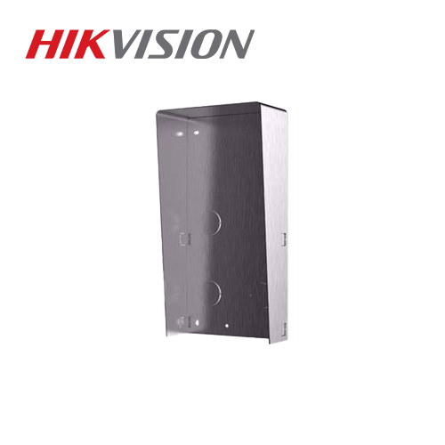 Tall gray metal cabinet with two doors and circular handles, used for equipment storage or enclosure of electrical components.