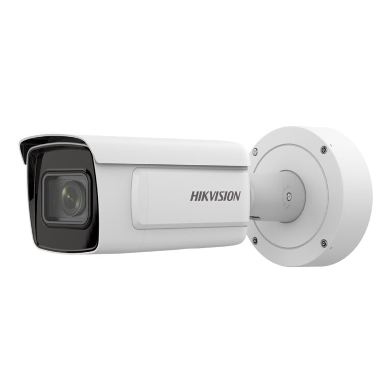 Hikvision white bullet security camera with mounting bracket