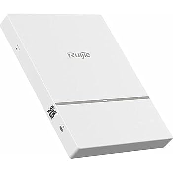 White Ruijie network device (router/gateway) with a slim front LED strip on the front panel user-facing indicator area.